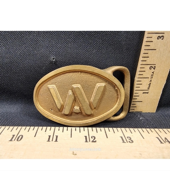 Vintage Belt Buckle West Virginia Armature Company Cast Brass New